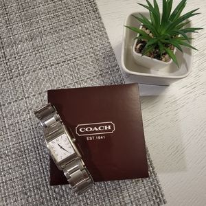 Coach Lexington Stainlees Steel Tank Watch Unisex